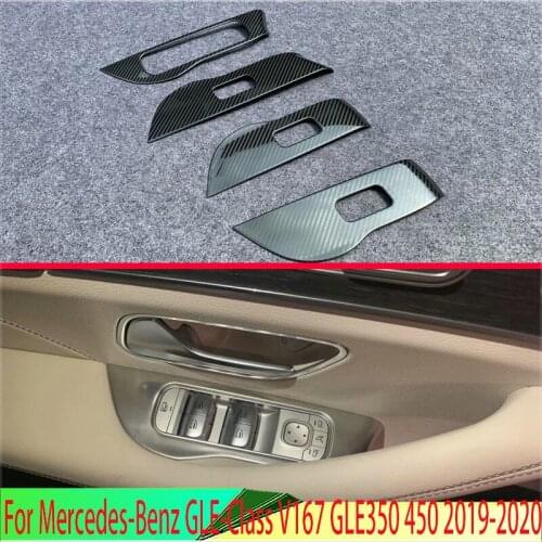 For Mercedes-Benz GLE-Class V167 GLE350 450 2019-2020 Stainless steel Door Window Armrest Cover Switch Panel Trim