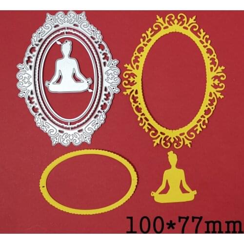 Metal Cutting Dies Lace Etch Mirror Frame Crafts Die Stencil For DIY Scrapbooking Paper/photo Cards Embossing Die Template