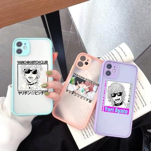 Soft Silcone Phone Case for Iphone 11 Pro XR 6 7 8 Plus X XS XR MAX SE2 Anime Cartoon Yarichin Club Cover for Iphone 12 Fubdas