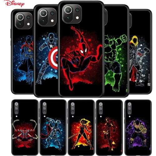 Soft Silicone Cover Marvel Art Superhero For Xiaomi Mi 11 11i 10i 10T Note 10 9 9T SE 8 Lite Pro Ultra Phone Case