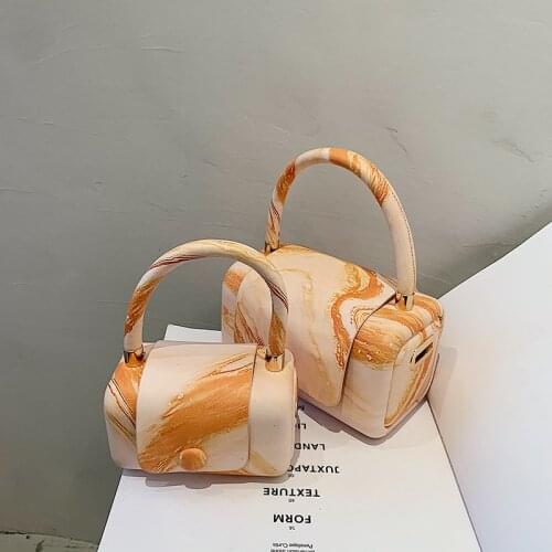 2021 New Gradient Colored Cloud PU TAOTAO Box Handbag Portable Small Bag Simple Casual One-shoulder Messenger Flap Bag