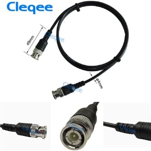 NEW Cleqee P1013 BNC Q9 Male Plug To BNC Q9 Male Plug Oscilloscope Test Probe Cable Lead 100CM BNC-BNC