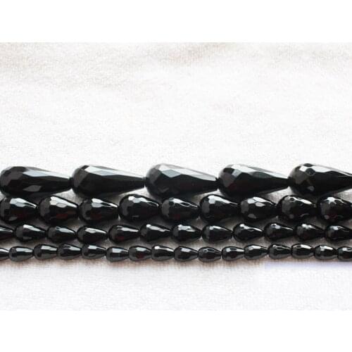 Wholesale AA Faceted Black Onyx Waterdrop Beads 15"/38cm,Beads For DIY Jewelry making ,We provide mixed wholesale for all items