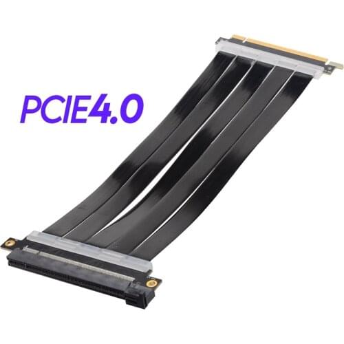 Full Speed 4.0 PCIE X16 Riser Cable Graphics Card Extension Cable Gen 4.0 PCI Express 4.0 Riser Shielded Extender for GPU