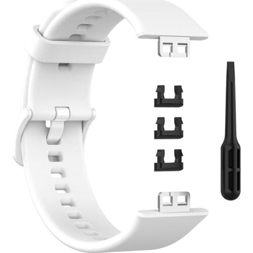 Replacement Silicone Wrist Sport Strap Watch Band with Stainless steel connector for -HUAWEI Watch Fit 1.64" Vivid AMOLED