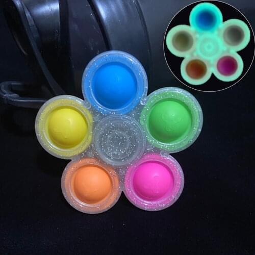 Fingertip Spinner Push Bubble Toys Anti-Stress Set Stress Reliever Fidget Toys Adults Children Sensory Decompression Toys