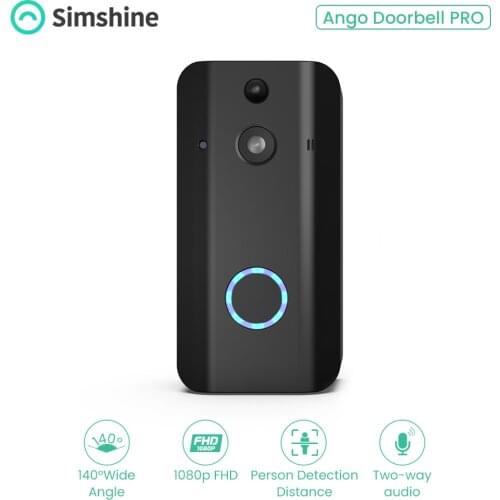 Simshine 1080P HD Video Doorbell Camera WiFi Wireless Doorbell Smart Home Door Bell Cameras Outdoor Video Intercom Two Way Audio