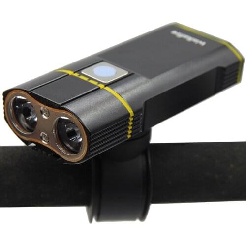 Walkfire 360 degree Bicycle USB Recharge Light 2 Bulb Cycling Riding Flashlight Waterproof Bike Headlight Front Lamp Accessories