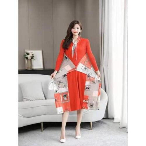 2021 Summer New Loose Large Size Drape Dress Feminine Temperament Age Reduction Leisure Cover Belly Color Bottom Skirt