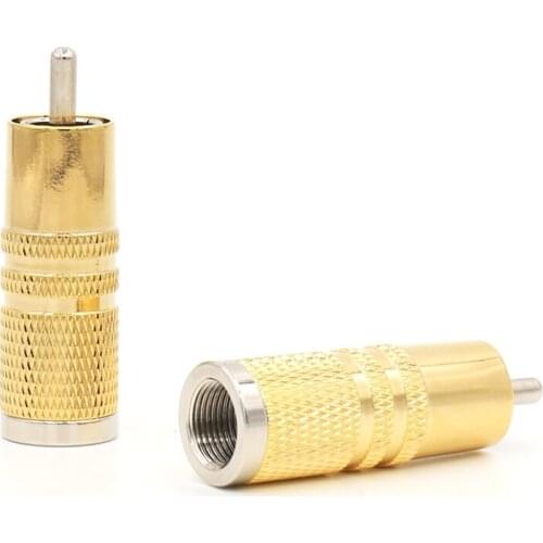 Yter Style SRCA Gold Male RCA connector rca plugs, Audio Cable Connector plug,RCA Repair Ends,Phono Plug