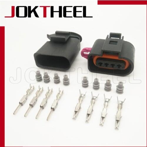 1-20 kits 4 Pin male female air inlet pressure sensor plug connector for Passat Golf Beetle TT A6 A4 Allroad 1K0973804 1J0973704
