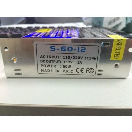 1 piece 12V 5A 60W 110V-220V Lighting Transformer High quality LED driver for LED strip 3528 5050 power supply