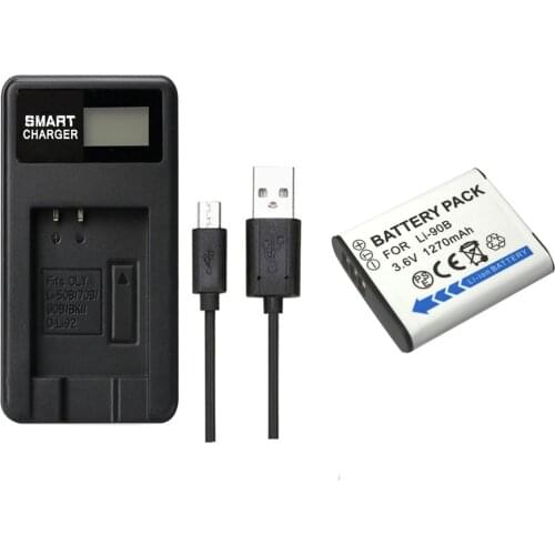 1 pcs 1270mAh LI-90B LI 90B Battery with battery charger for Olympus TG-1iHS TG-1 iHS TG-2 Tough TG-3 TG-4 XZ-2 iHS
