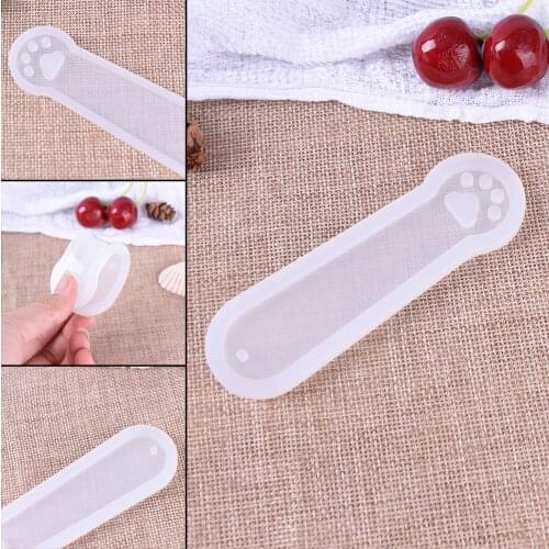 1pcs Craft with Hole Bookmark Cat Claw Silicone Mold Mould Epoxy Resin Jewelry