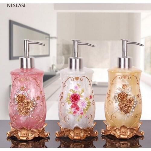400ml European Style Resin Travel Soap Shampoo Dispenser Liquid Hand Soap Bottle Bathroom Accessories Portable Soap Dispensers