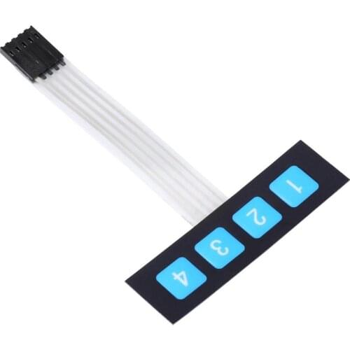 5pcs/lot 1x4 4 Key Matrix Membrane Switch Keypad Keyboard Control Panel SCM Extended Keyboard Super Slim