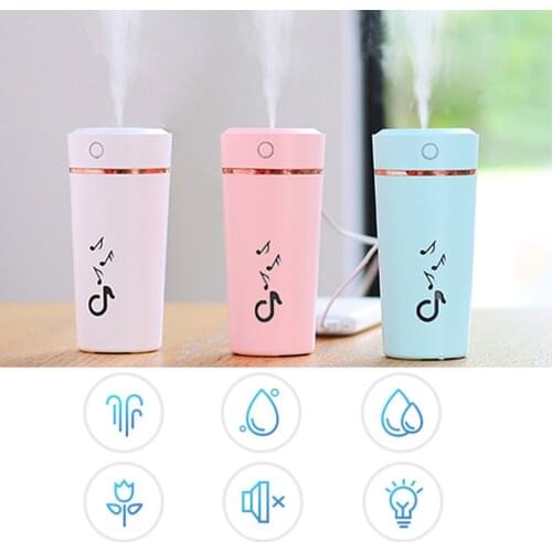 Car Humidifier USB Air Humidifier With Night Light Mini Mist Purifier 200ml