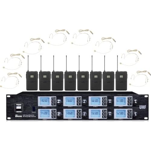 Bolymic Wireless Microphone for Sennheiser 8 Channel Wireless Microphone System Professional Cordless Headset Microphone System