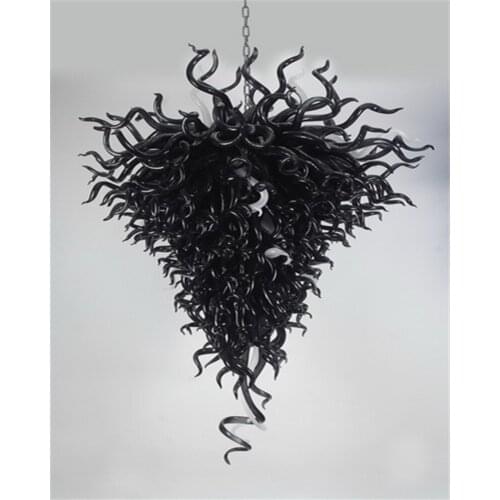 Black modern crystal chandeliers decor home chihuly style chandelier-LR060