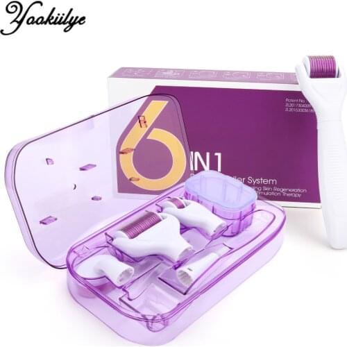 DRS 4/5/6 in 1 Derma Roller Needle Microdermabrasion Facial Rollor Microneedle Kits for Skin Rejuvenation Remove Scars Face Care