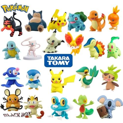 29 Styles Pokemon Pikachu Meowth Chimchar Fennekin Charmander Mew Squirtle Flareon Bulbasaur Action Toy Figures Christmas Gift