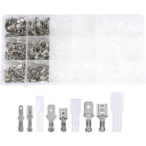 600PCS 2.8/4.8/6.3mm Insulated Male Female Wire Connector Electrical Wire Crimp Terminals Spade Connectors Assorted Kit