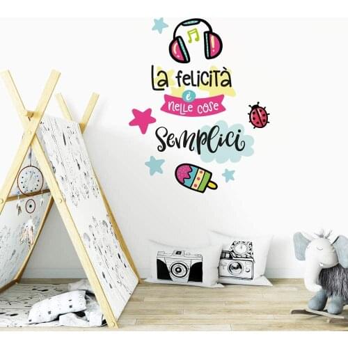 Kina UVB01524 decoration transparent PVC wall stickers for wall aphorisms-measurement 100x20 cm