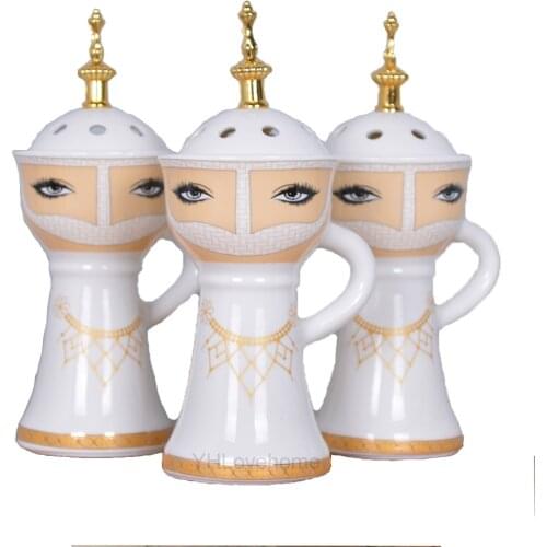 Creative Incense Burner Holder Ceramic Arabic Middle East Islamic Girl Incense Holder Decoration Use In Home Office Teahouse