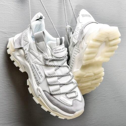 Men Running Shoes New Fashion Couple Chunky Sneakers Women Breathable Mesh Sports Shoes Outdoor Walking Shoes Zapatillas Hombre