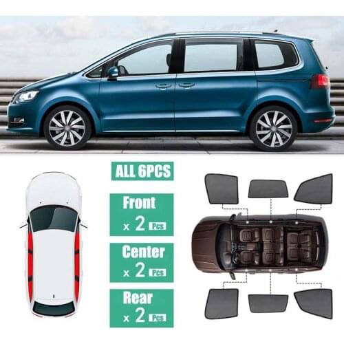 Side Windows Magnetic Sun Shade UV Protection Ray Blocking Mesh Visor Fit For Volkswagen Sharan 2012-2018
