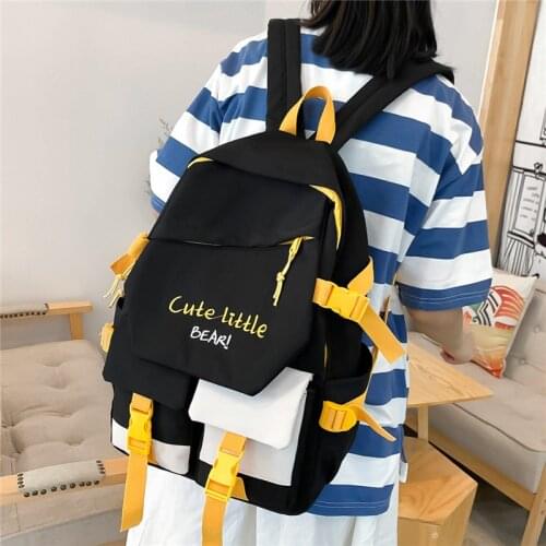 New Trend Fashion Backpack Canvas Women Backpack Anti-theft Shoulder Bag New School Bag for Teenage Girls School Backapck Female
