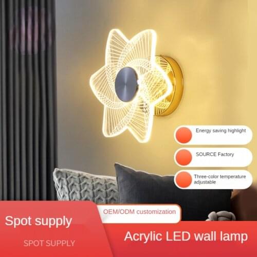 Modern Minimalist Bedroom Acrylic Wall Lamp Restaurant Balcony Staircase Wall Lamp Hotel Room Creative Bedside Lamp