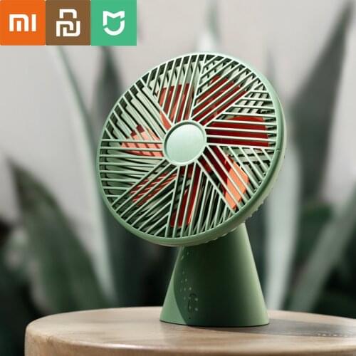 Xiaomi New Sothing Desktop Fan Rainforest Version Mini Fan Rechargeable Handheld Removable Super Wind Silent Fan Cooler For Home