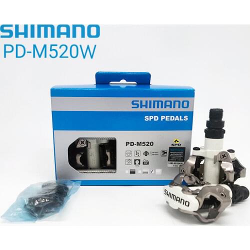 Original SHIMANO PD M520 SPD Pedal MTB Mountain Bike Bicycle Pedals Cycle Self-locking Lock Pedal