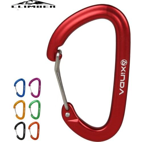 【New store 】 Professional 16KN Rock Climbing Carabiner Clip D-Shape Screw Gate Lock Aluminum alloy Keychain Outdoor Equipment