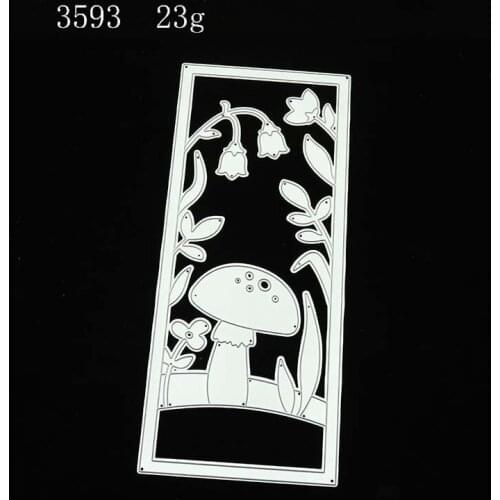 Rectangular Mushroom 2021 Metal Cutting Dies for DIY Scrapbooking Craft Dies Greeting Card Making Embossing