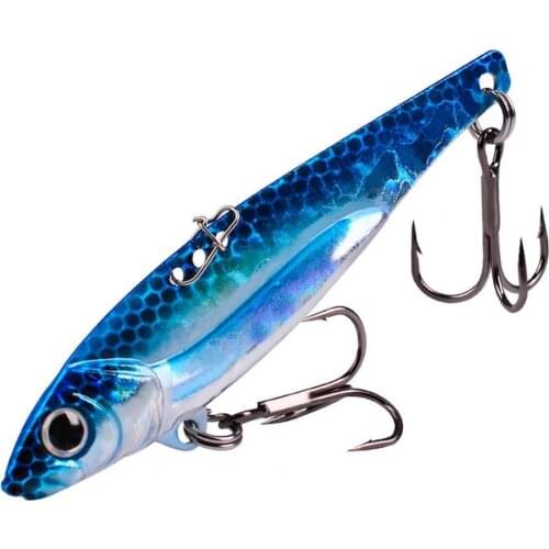 Fishing Lure Laser VIB Metal Long Shot Bass Swimbait for Fishing Metal Fishing Tackle Treble Hook VIB Swimbait Lure