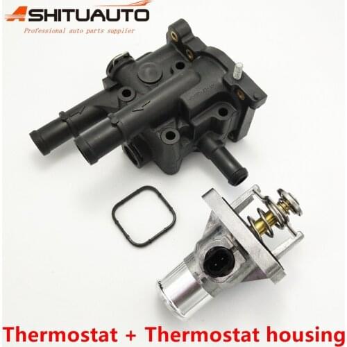 Ashitu 2PCS/lot Engine Cooling Thermostat and Thermostat Housing For Chevrolet Cruze Epica Opel Astra Vectra 96984103 96984104