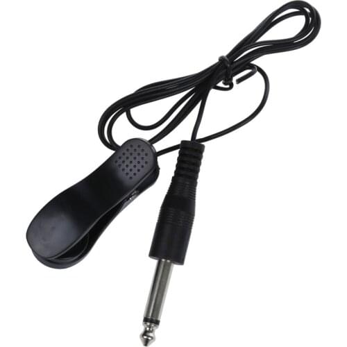 Universal General Guitar Acoustic Clip On Pickup Piezo Contact Microphone Black