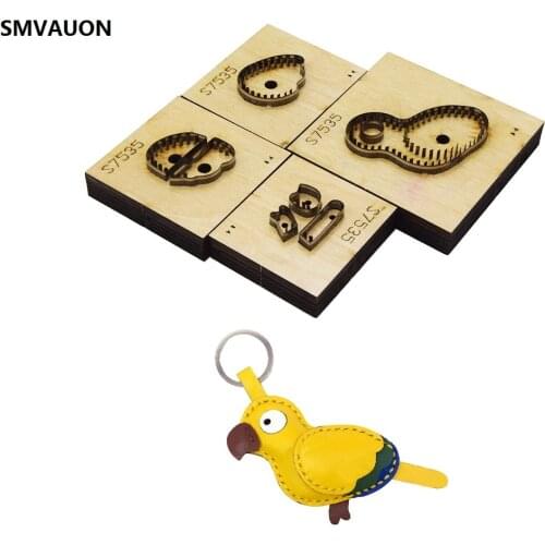 SMVAUON Japanese Steel Knife Parrot Pendant DIY Leather Scrapbook Die-Cut Embossing Cutting Mold Laser Machine Cutting Can Be Cc