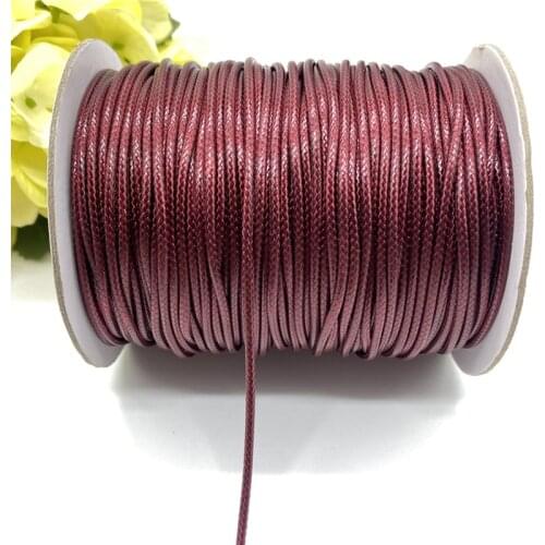 0.8/1.0/1.5/2.0mm Waxed Cotton Cord Waxed Thread Cord String Rope For Jewelry Making DIY Bracelet Necklace Accessories #19