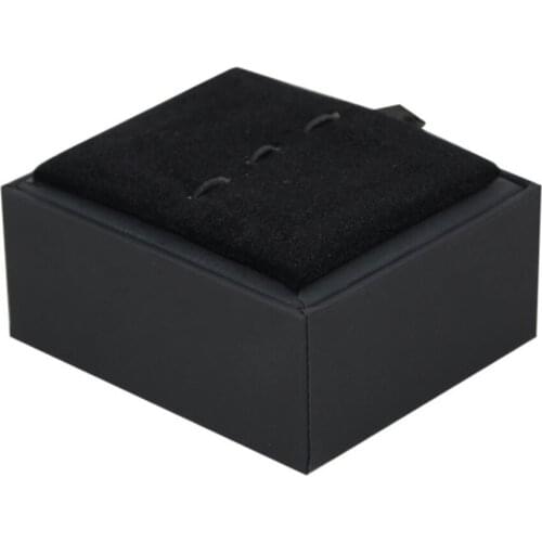 100pcs/lot Paperboard Tie Clip Boxes Black/Blue Matte Cardbord Box for 3pcs Tie Clip Collar Pin Bar Jewelry Box Packing Gift Box