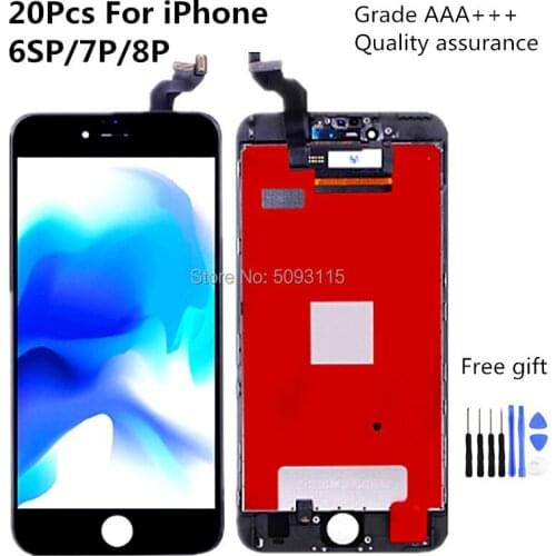 20 Pcs/Lot Grade AAA+++ No Dead Pixel For iPhone 6S Plus 6SP 7P 8PLUS LCD With 3D Force Touch Screen Digitizer Assembly Display