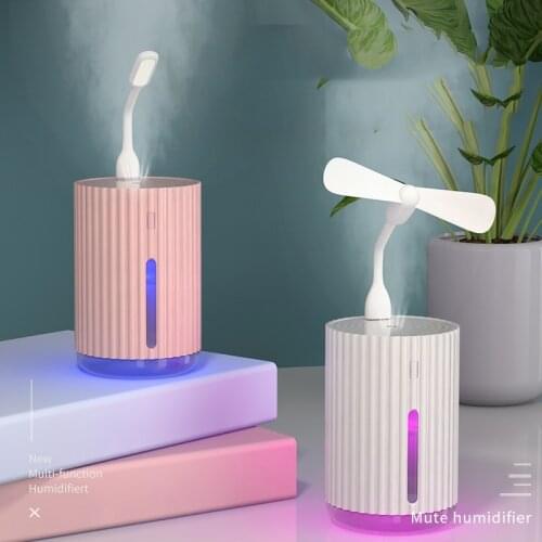3 In 1 Air Humidifier 320ML USB Mini Ultrasonic Essential Aroma Diffuser Car Home Portable Colorful Lamp Air Purifier Mist Maker
