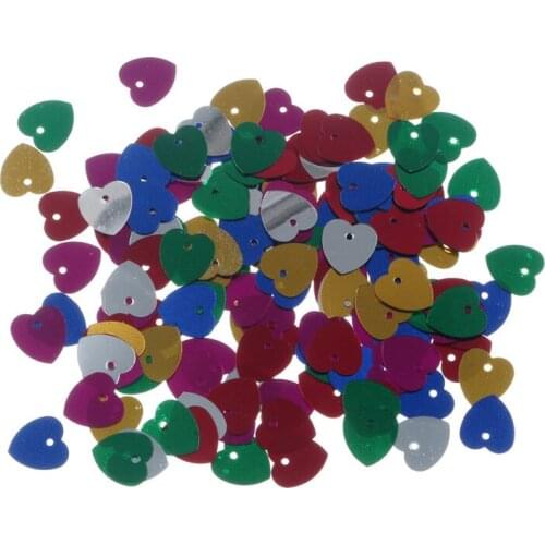 30g Perforated Acrylic Heart Flat Loose Sequins Paillette Sewing For Clothing Accssories Art Decoration Jewelry Making Diy
