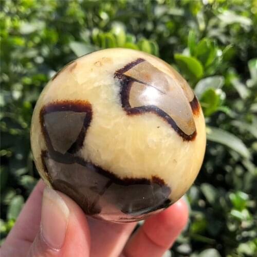 4-6cm Natural rare septarium stone quartz crystal ball home decoration natural stone cutting polishing 1pc