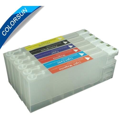 6 PCS D700 Refillable Ink Cartridges T7821-T7826 T782 Use For EPSON D700 Plotter with one time use chips