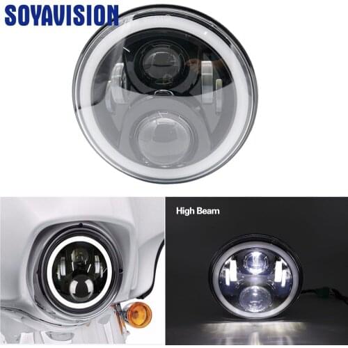 7 Inch Round Moto Projector Headlight for Harley for Road King for Street Glide 7" Motorcycle Headlight