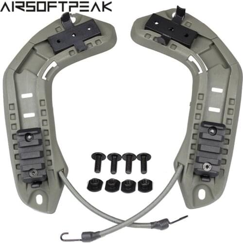 FMA Helmet Side Rail Mount Adapter With Lanyard For OPS Core Helmet Guide Hunting Military Tactical Paintball Helmet Accessories