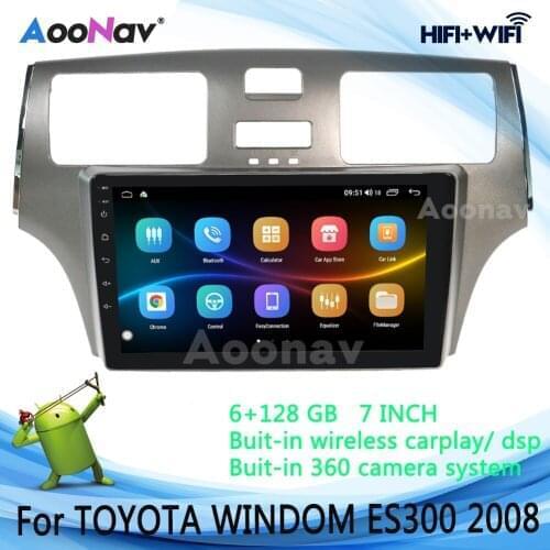2Din Tesla QLED Screen 6+128GB Android 10 Car Radio for TOYOTA WINDOM ES300 2008 Stereo DVD Player Multimedia GPS Navigation